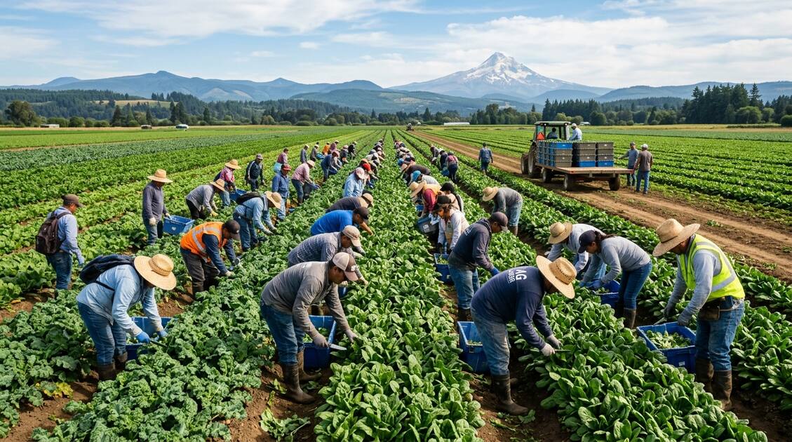 Custom agricultural labor crews Oregon — Giron Contract Service LLC Salem